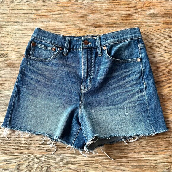 Madewell Pants - Madewell High-Rise Denim Shorts Size 27 Raw Hem